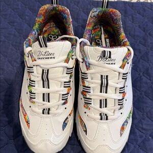 Skechers Women's Jen Stark: D'Lites - Fresh Drip Sneaker in White